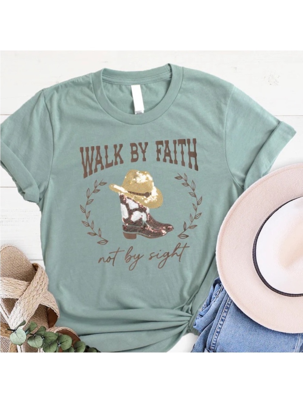 shirt walk by faith not by sight new shirt medium large xl